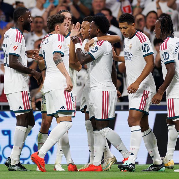 Jugadores del Real Madrid durante un partido de LaLiga